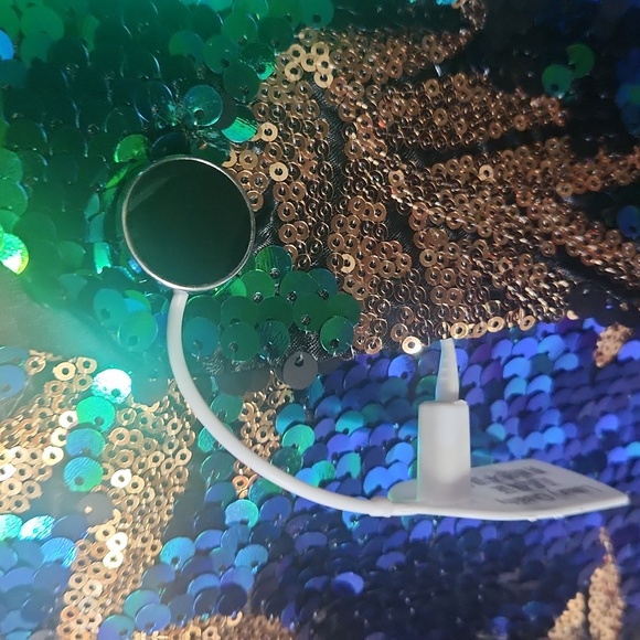 Sequin Blazer For Men Blue/Green/ Gold Leaves Pattern - Picture 10 of 14